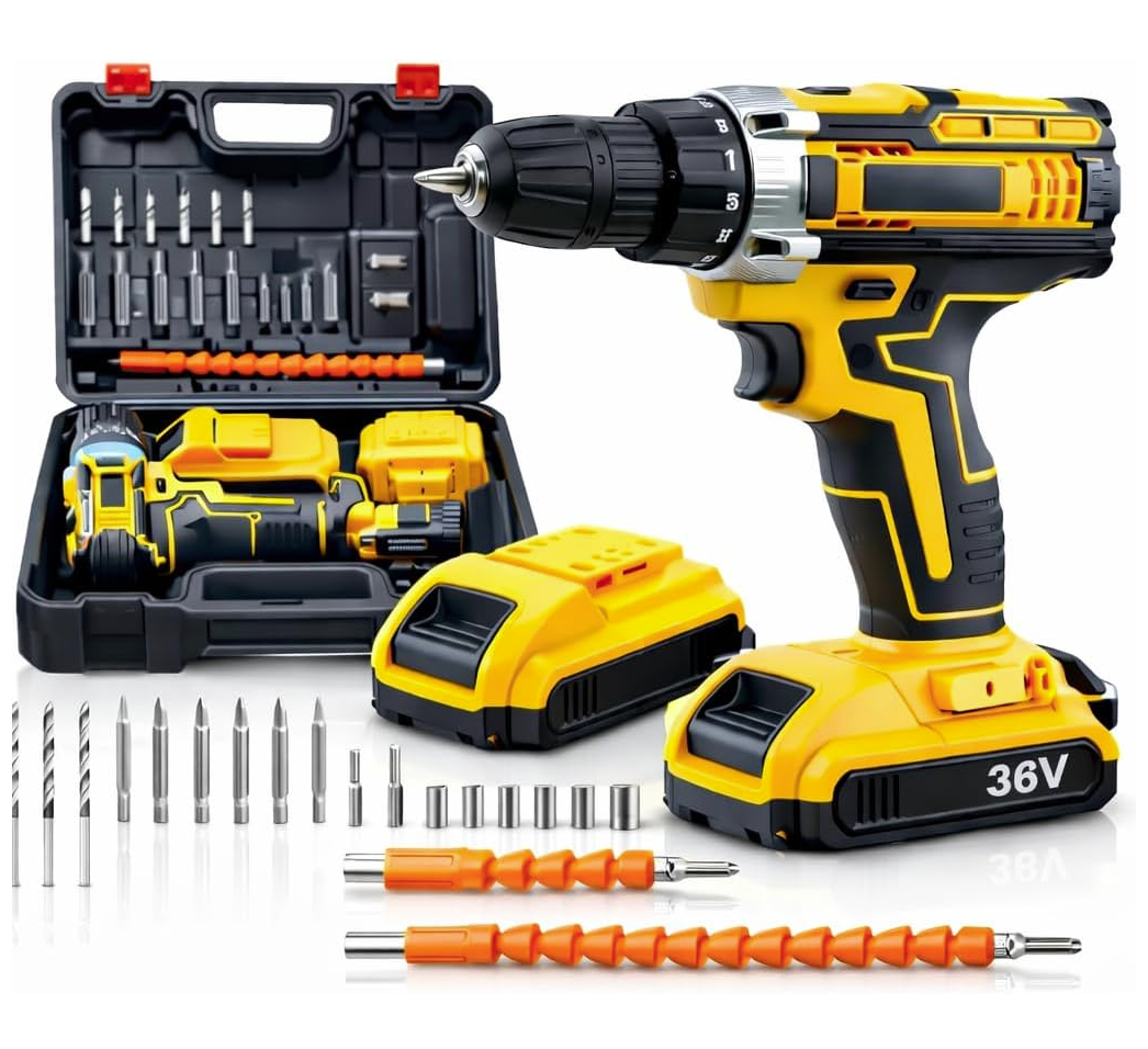 Furadeira e Parafusadeira - Recarregáveis Bi-volt + Maleta completa